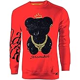 SCREENSHOT Mens Urban NYC Graffiti Hip Hop Fleece Pullover Active Fashion Crew Neck Sweatshirt Top