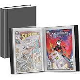 Dunwell Comic Book Storage Album, 6 Sleeves, Acid-Free Binder | 6 Super Heavyweight Sleeves, Fits Current &amp; Silver Age Comics, Clear View Cover &amp; Spine