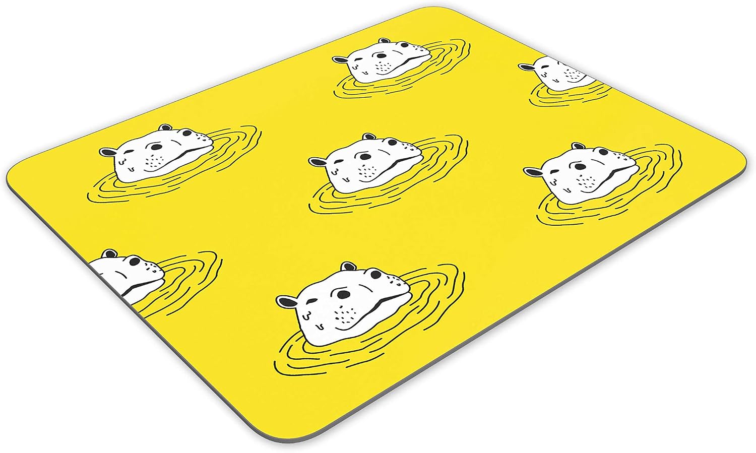 Destination Vinyl Ltd Funny Yellow Hippo Mouse Mat Pad - Hippopotamus African Fun Computer #14226, Multicolor - Image 4