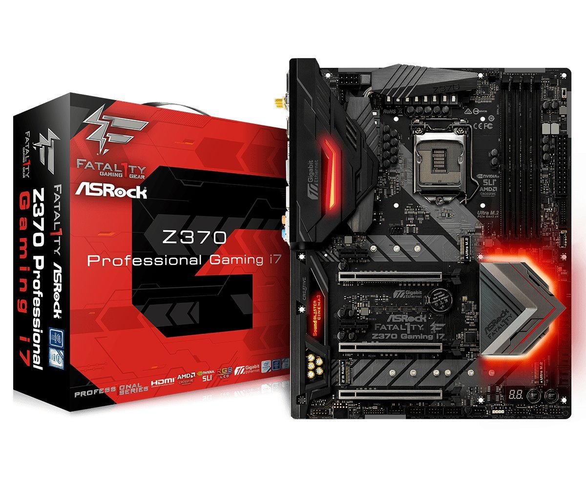 Asrock Fatal1ty Z370 Professional Gaming i7 - ATX Motherboard for Intel Socket 1151 CPUs