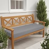 Outdoor 2 Seater Bench Cushion 8cm Thick Waterproof Grey view 7