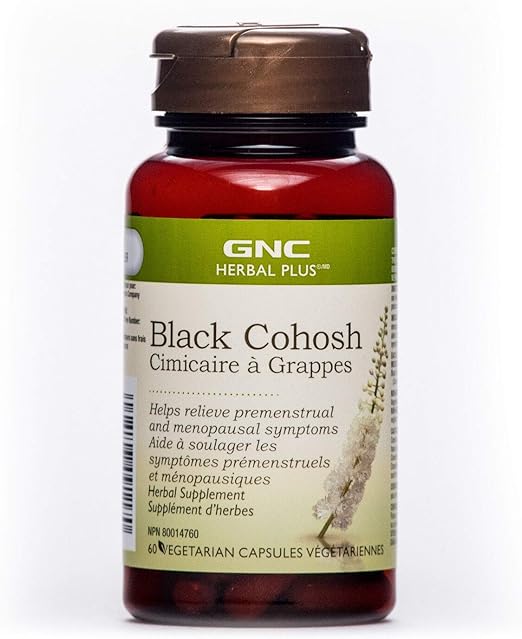 GNC Herbal Plus® Black Cohosh, 60 Capsules, Helps Fight PMS Symptoms