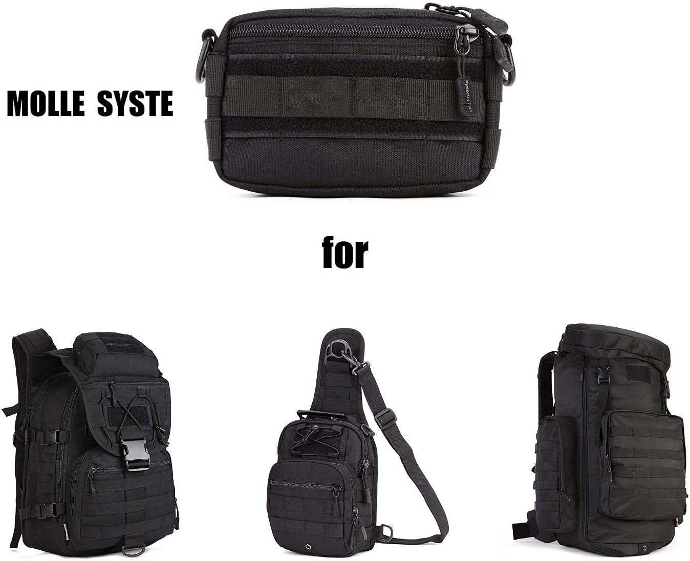 HUNTVP Molle Pouch Tactical Pack Crossbody Messenger Bag Waist Bum bag
