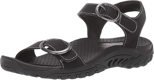 skechers strappy flat sandals with slingback