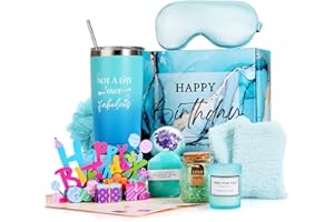 Healemo Happy Birthday Gifts for Women - Birthday Gift Baskets for Women Friendship Sister Girlfriend Mom, Bath Relaxing Spa Presents Set for Woman, Unique Gifts Box for Women Who Have Everything