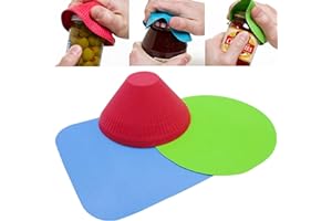 TRLREQ Jar Gripper Multi Purpose Reusable Rubber Gripper Jar Opener Gripper Rubber Jar Multi Purpose Bottle Lid Openers Fit for Most Bottles Set of 3