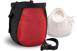 YERGOFE Climbing Chalk Bag for Rock Climbing - with Chalk Ball - Adjustable Black Chalk Bag Bouldering for Rock Climbing Equipment