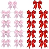 Haakong 30 Pcs Twist Tie Bows for Treat Bags Satin Ribbon for Crafts Party Favors Wedding Baby Shower Decor