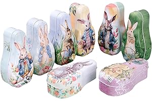 Shakven Easter Tins with Lids, Chocolate Boxes | Festive Party Favor Box - for Handicrafts Home Bakers Party Favors Stocking 