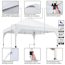 Yaheetech 12x12 Pop Up Canopy Tent with Vent, Easy