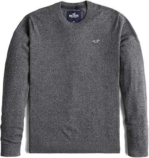 Amazon Hollister Co ホリスター ホリスター メンズ 薄手 クルーネック ニット セーター ダークヘザーグレー Mサイズ 並行輸入品 セーター 通販