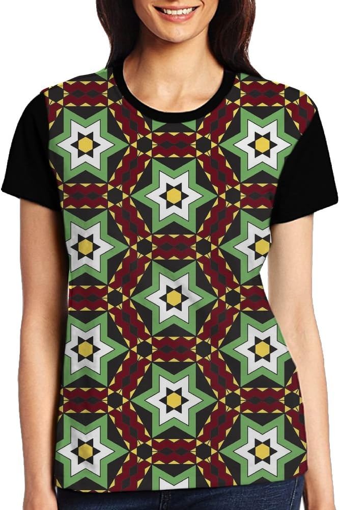 Women's T-Shirt Kaleidoscope Trippy Acid Psychedelic 3D Digital Raglan Casual Short Sleeves Top