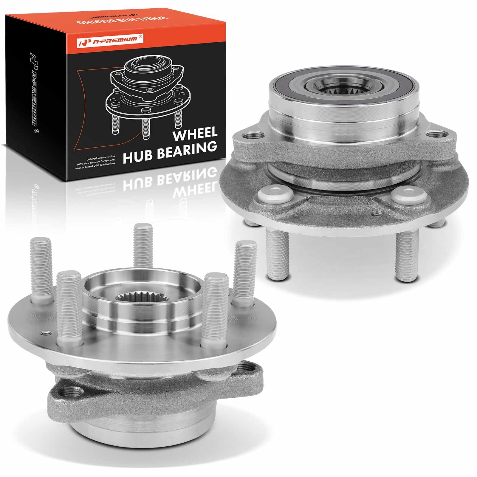 Photo 1 of A-Premium 2 x Front or Rear Wheel Bearing and Hub Assembly with 5-Lug Compatible with Hyundai & Kia - 2017-2023 - Elantra, Elantra GT, Ioniq, Kona, Veloster, Veloster N, Niro, Seltos