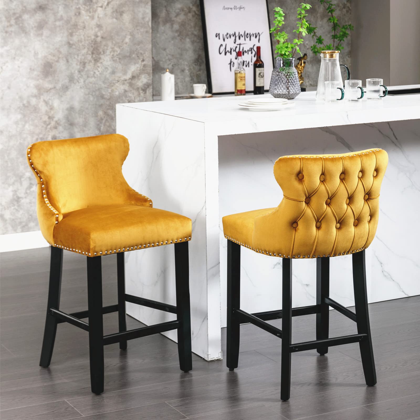 DKLGG Counter Height Bar Stools Set of