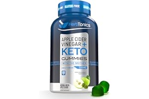 Herbtonics Keto Apple Cider Vinegar Gummies - Digestion & Detox Support - Sugar Free Keto BHB Advanced Formula for Metabolism Boost - Raw ACV with The Mother - 60 Apple Flavor Gummies
