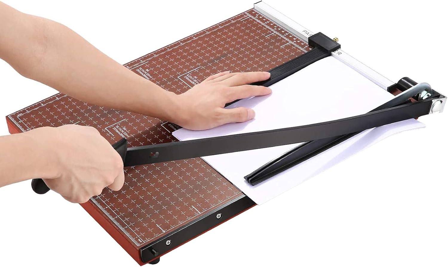 A2-B7 Paper Trimmer Paper Cutter Heavy Duty Trimmer Gridded Paper Photo Guillotine Craft Machine 18 inch Cut Length 12 Sheets Capacity for Office Home Use : Office Products