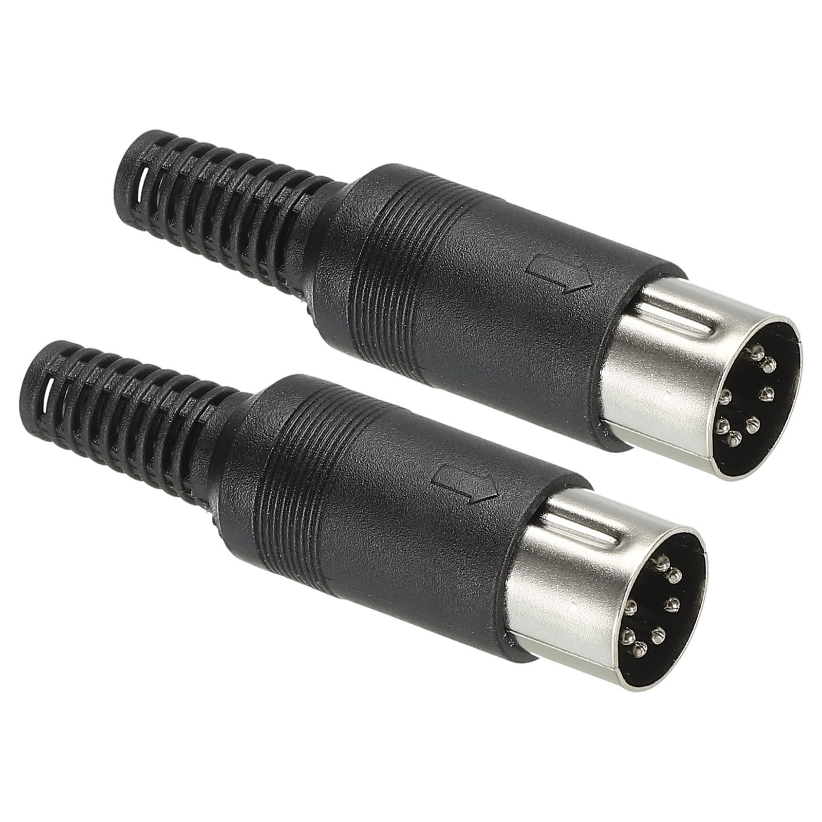 PATIKIL S-Video DIN Male Socket 7 Pin Signal Transmission for TV, DVD Player Pack of 2