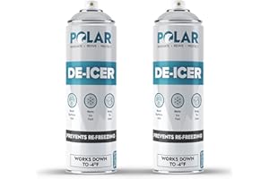 POLAR SPECIALIST COATINGS Polar Windshield De-Icer Spray 2 x 17oz - Melts Ice Frost & Snow Fast - Ideal for Car Windscreens, Mirrors, Headlights, Locks & Gates - Prevent Re Freezing