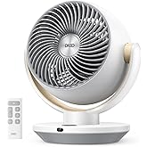 Dreo Fan for Bedroom, Desk Air Circulator Fans with Remote, 11 Inch Table Fan for Whole Room, 60ft Powerful Airflow, 120° Vertical Manual and 90° Oscillating, 4 Speeds, 8H Timer, 28dB Quiet, Home