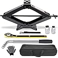 Scissor Jack 3 Ton (6610 lbs) Tire Changing Kit with Lug Wrench - Emergency Kit for Car, SUV, MPV