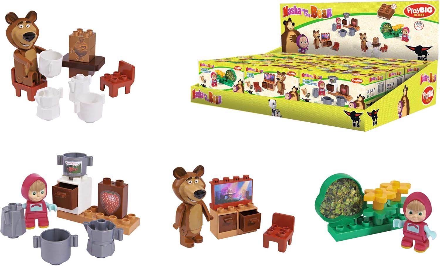 BIG Bloxx Set Da 40 Pezzi Con Motore In Polipropilene, Per Bambini Dai 18 Mesi, Colore Rosso, Made In Italy - 3