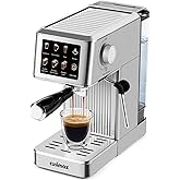 CUSIMAX Espresso Machine with Powerful Steam Wand for Latte &amp; Cappuccino | 20Bar Compact Coffee Machine Stainless Steel Espresso Maker with 34oz Remevable Water Tank
