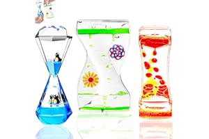 TKTM 3 Types Liquid Motion Bubbler Liquid Timers for Kids Sensory Fidget Toys Small Calming Toys Autism Toy