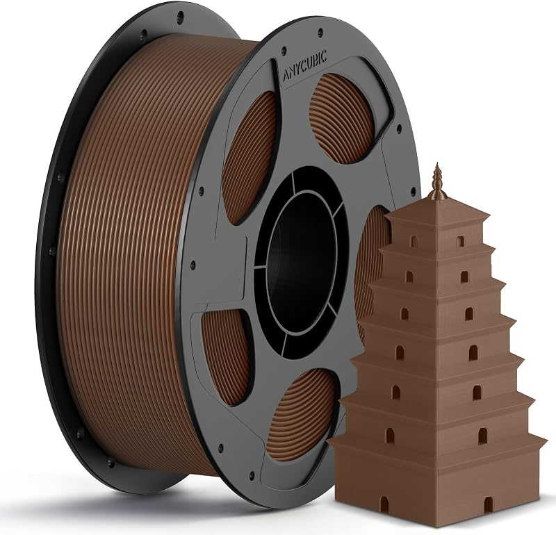 ANYCUBIC PLA Filament 1.75mm 1KG Bronze Reusable Spool Clog-Free