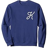 Vintage-style Letter K | Initial | Monogram | Script font Sweatshirt