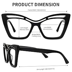 Zeelool Trendy Acetate Oversized Cat Eye Glasses