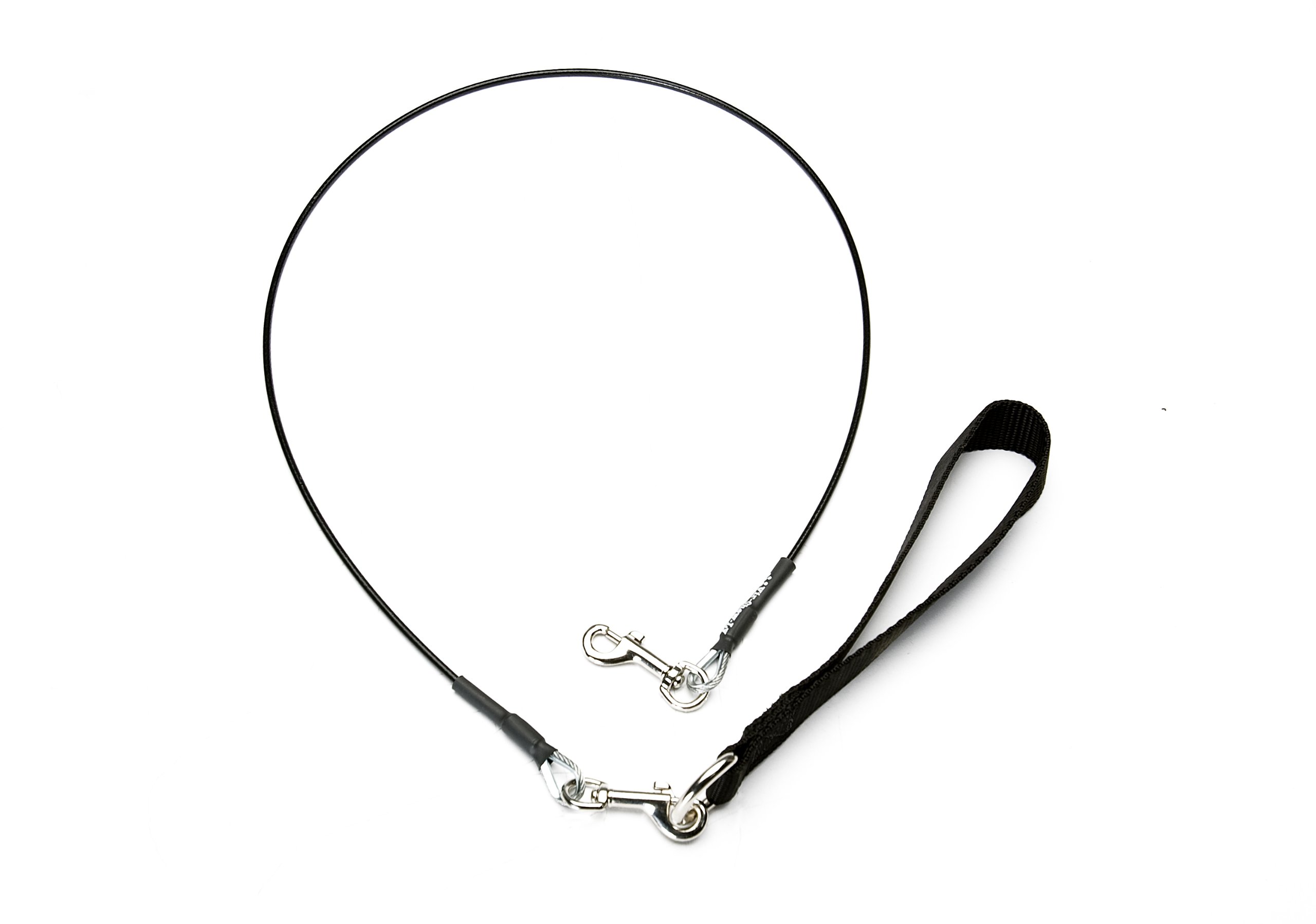 VirChewLy Indestructible Leash for Dogs, 4', Extra Small, Black