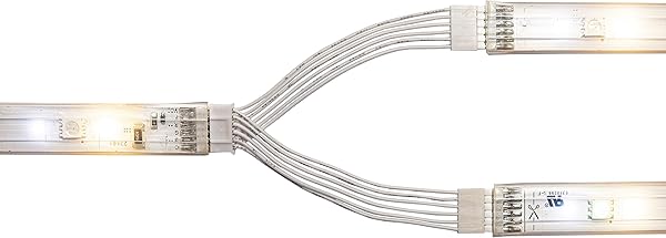 Litcessory Einzelner 6 Pol auf zweifachen 6 Pol Verteiler fr Philips Hue Lightstrip Plus 2er Pack Wei
