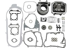 GOOFIT 57.4mm Big Bore Cylinder Kit Replacement for 150cc 4stroke GY6 157QMJ Engine Rebuild Kit Cylinder Head Chinese Scooter