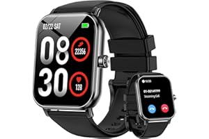 Smart Watch for Men Women, 1.85" HD Fitness Tracker with Bluetooth Calls, 5 ATM Waterproof, 130+ Sport Modes, 24/7 Heart Rate/Sleep Monitor, Pedometer, Calories, Smartwatch for Android iOS (Black)4.1 out of 5 stars 242$24.99