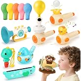 Joyreal 8 in 1 Whistle Sensory Toys for Kids Oral Motor Therapy Tools | Speech Therapy Toys for Toddlers, Balloon Blower, Floating Blow Ball, Autism Sensory Product, Gift for 3+ Year Old Boys Girls