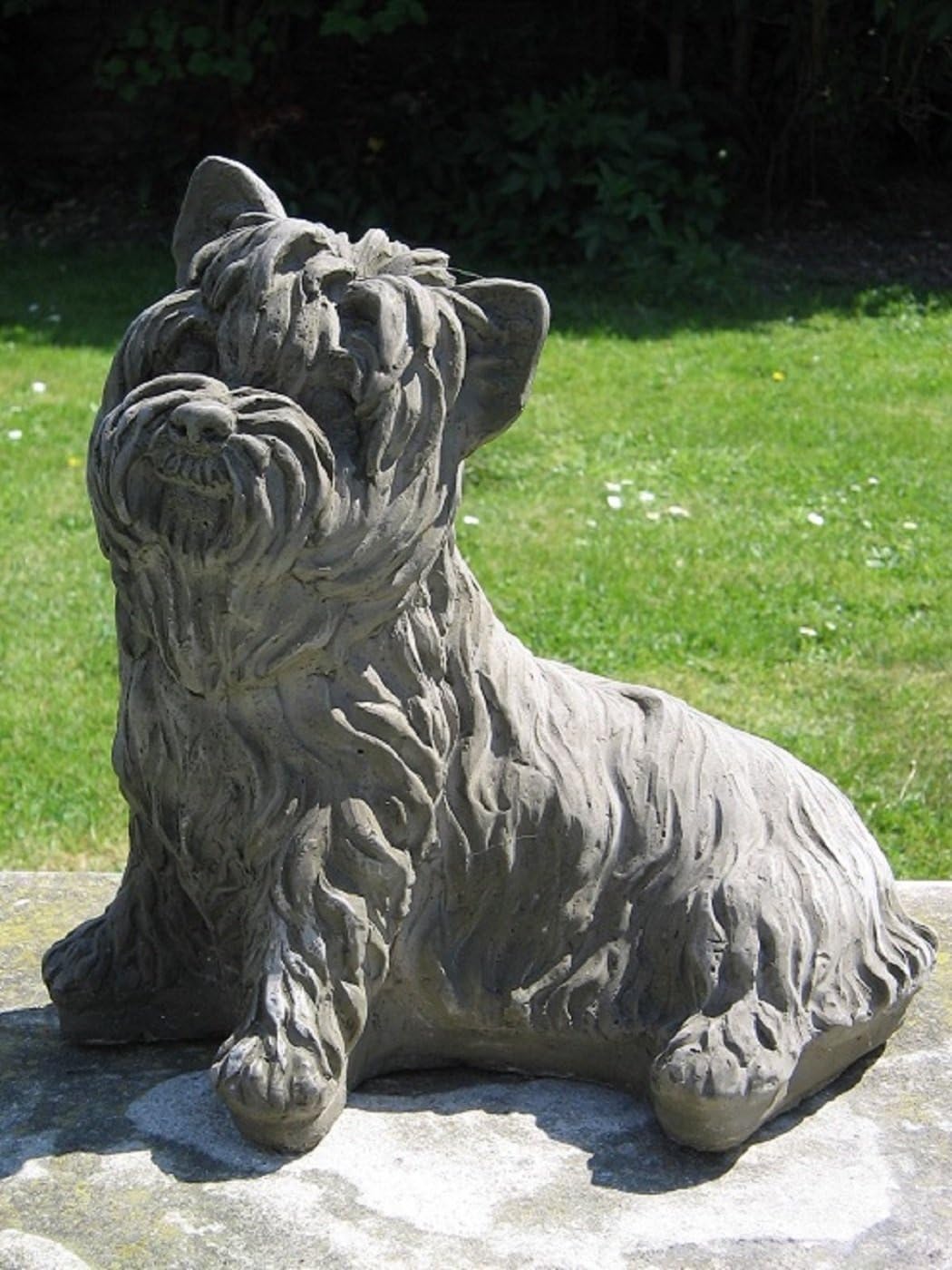 Stone Yorkshire Terrier Dog Statue Amazon.co.uk Garden & Outdoors