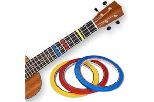 DIVSEA 3 Pieces Violin Tape Mini Color Violin Fingering Tape for Fretboard Note Positions (Red, Yellow, Blue)