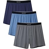 DAVID ARCHY Combed Cotton Boxers for Men Soft Underwear Mens Boxers Knit Boxer Shorts for Men Pack