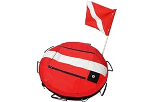 Luwint Hi-Vi Inflatable Dive Float Buoy and 5ft Surface Marker Buoy
