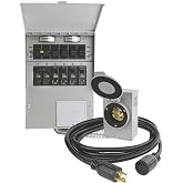 Reliance Controls 30 amps 240 volt 2 space 6 circuits Surface Mount Generator Power Transfer Kit