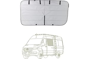 VanEssential Insulated Magnetic Blackout Window Cover Designed for Mercedes-Benz NCV3 & VS30 Crew Window with Bare Metal Window Frame ONLY (Van Years 2007 to Current Model) - Cool Gray