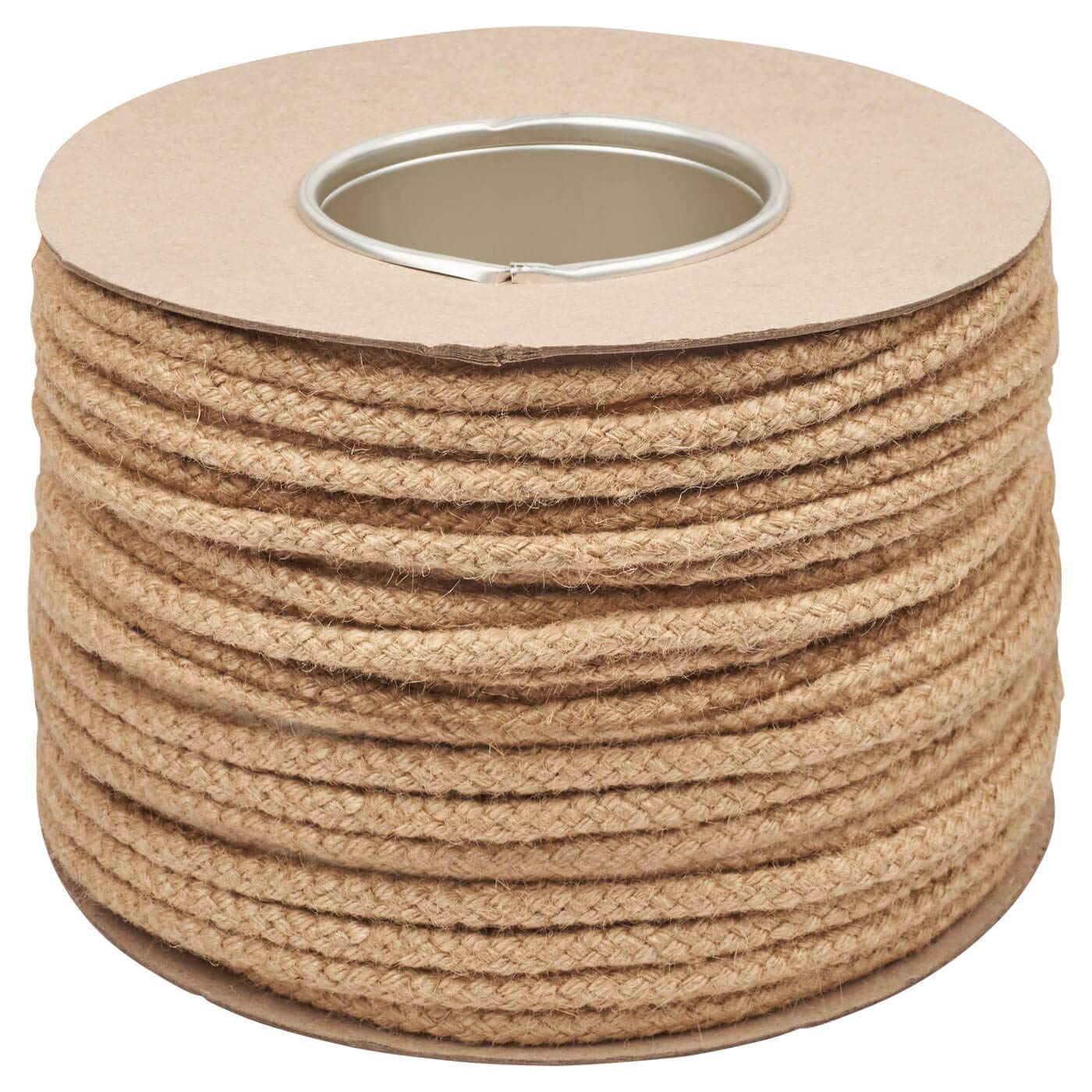 Everlasto Plaited Jute Sash Cord with Strong Polypropylene Core No.4 (6.5mm) x 50m