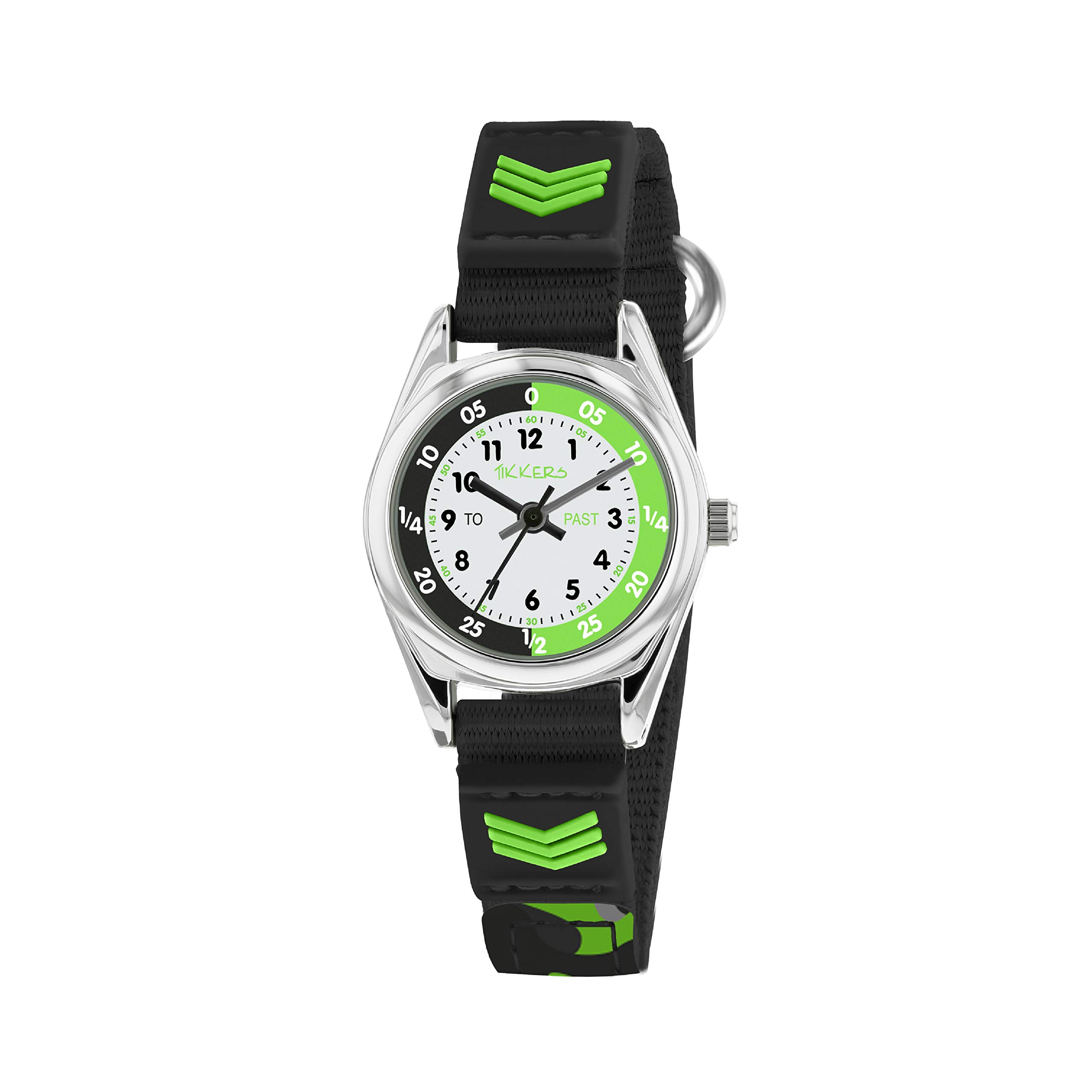 Tikkers Boys Quartz Watch, Analogue Display and Textile Strap TK0154