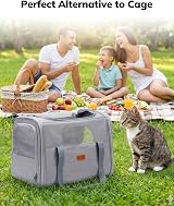 Morpilot Cat Transport Box Large Cats up to 7 kg Foldable Shell Safety Zips view 8