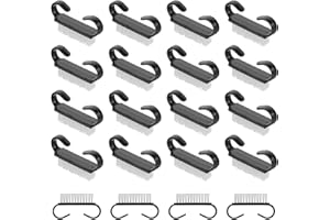 AEAOCVO 20 PCS Handle Grip Nail Brush Cleaner Black Nail Cleaning Brush Nylon Fingernail Brush Small Nail Scrubber Brush Cleaner Tools for Toes and Nails