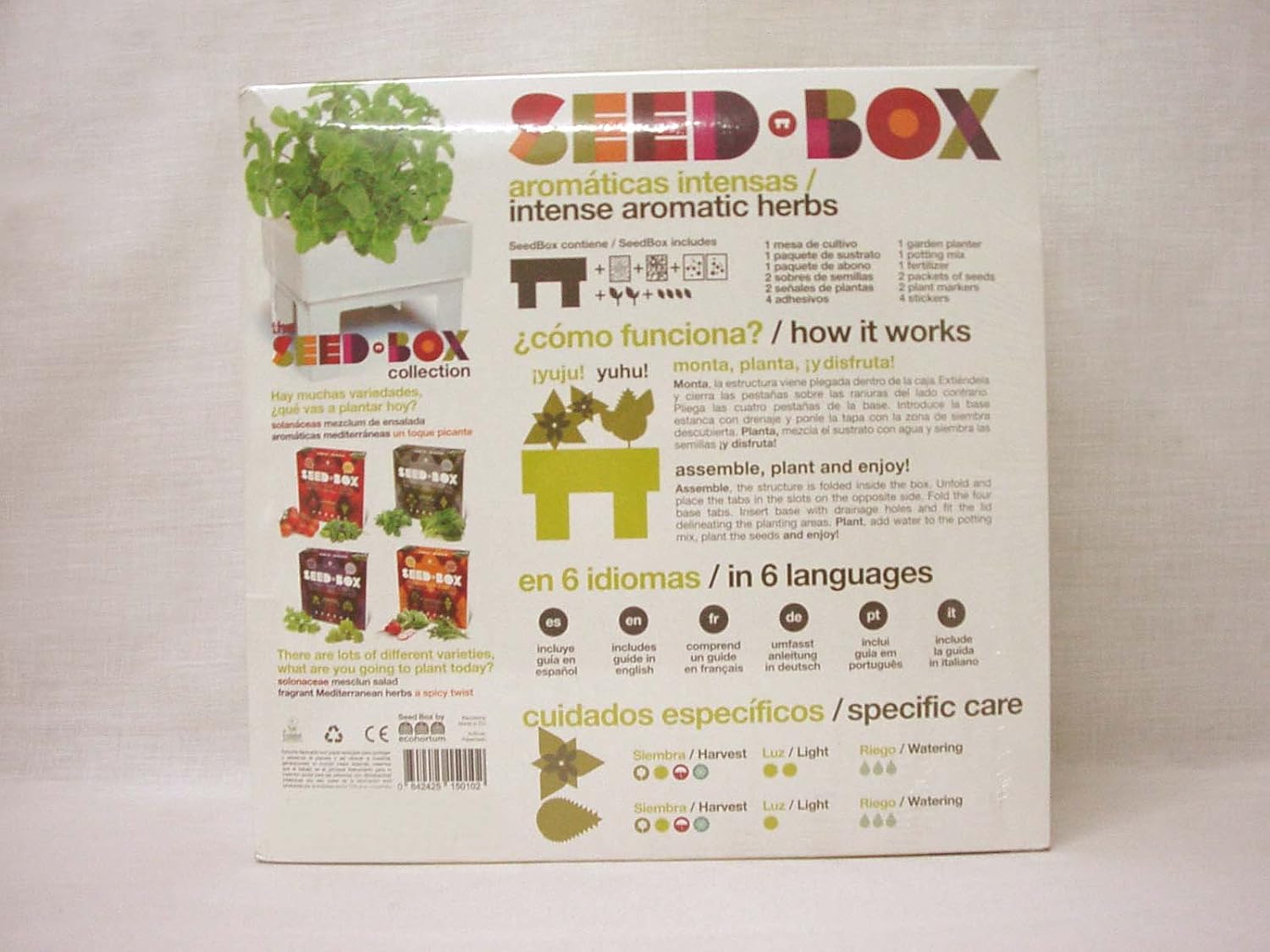 SEED BOX KIT HUERTO URBANO AROMATICA INTENSAS MENTA ALBAHACA ...