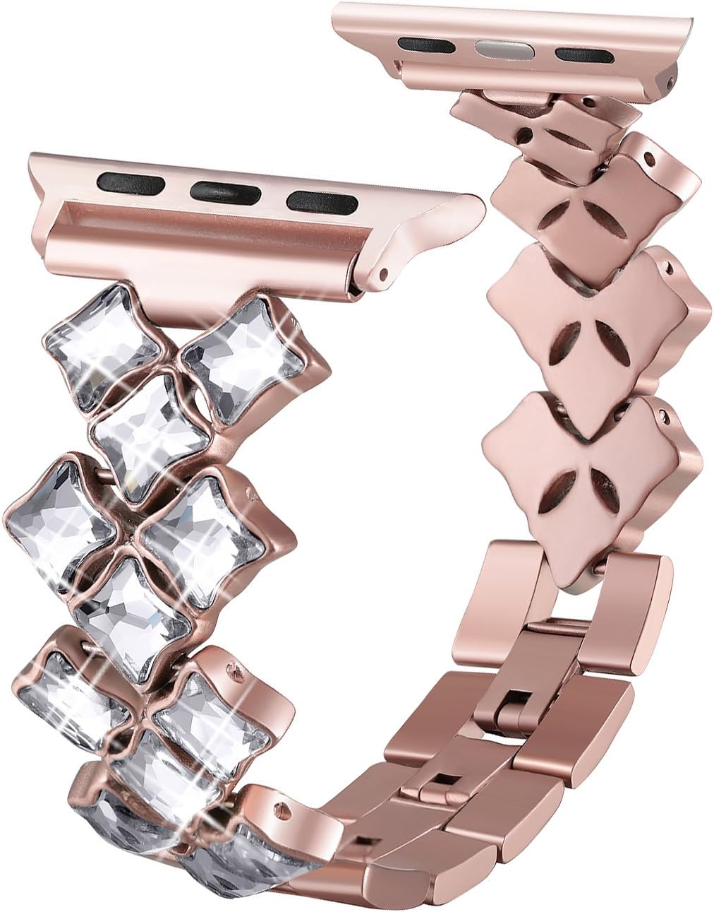 bayite Bling Straps for Apple Watch Band 38mm 42mm Stainless Steel Metal Replacement Bands Wristband Sport Strap for Apple Watch Nike+, Series 3, Series 2, Series 1, Sport, Edition, 4 Colors Available
