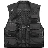 Frigatebird Men's Mesh Fishing Vest Multi Pockets Photography Outdoor Jacket, XL-US