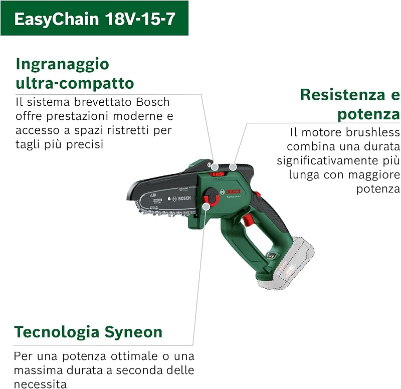 Mini Motosega a batteria EasyChain 18V-15-7
