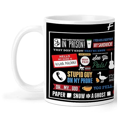 Friends Tv Series Infographic Coffee Mug - Friends Coffee Mug - Cute, Love Gift for Friends Brother Sister Boyfriend Girlfriend